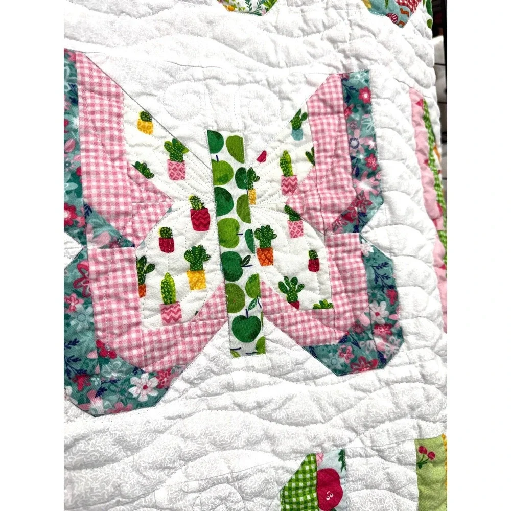 Handmade Baby Quilt Social Butterfly Lella Boutique Vanessa Goertzen 53